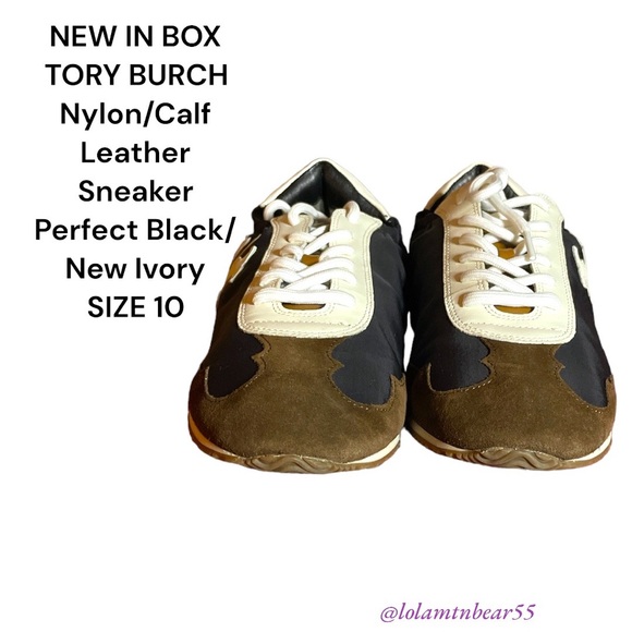 BRAND NEW TORY BURCH NYLON/CALF LEATHER SNEAKERS IN BOX-SIZE 10-UNIQUE DESIGN - Picture 12 of 16